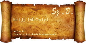 Szijj Dániel névjegykártya