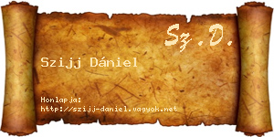 Szijj Dániel névjegykártya